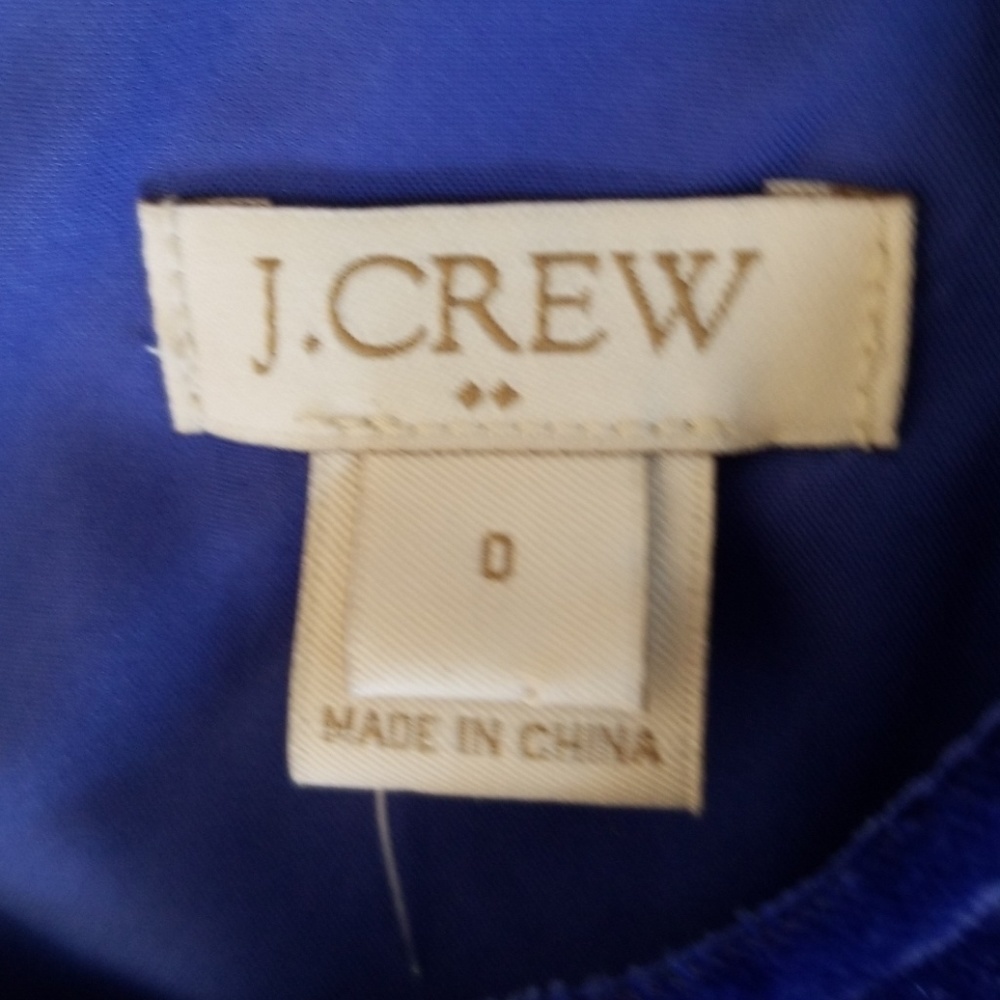 J. Crew Velvet Royal Blue Peplum Top - Picture 5 of 8